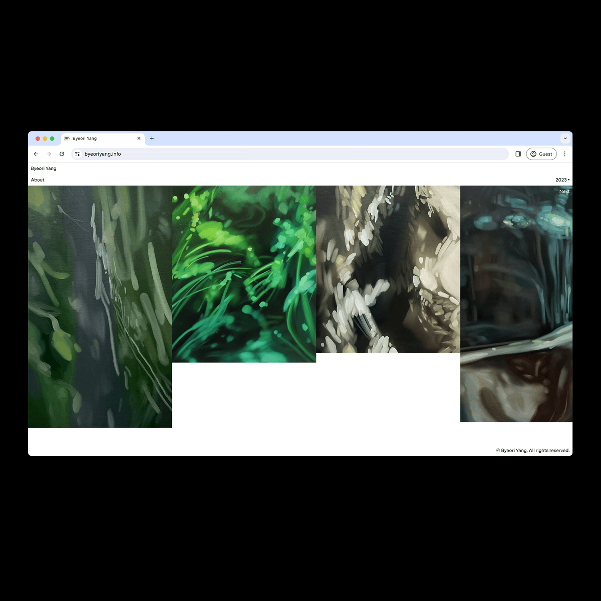 Byeori Yang, Artist Byeori Yang Official Website, Website, 2023