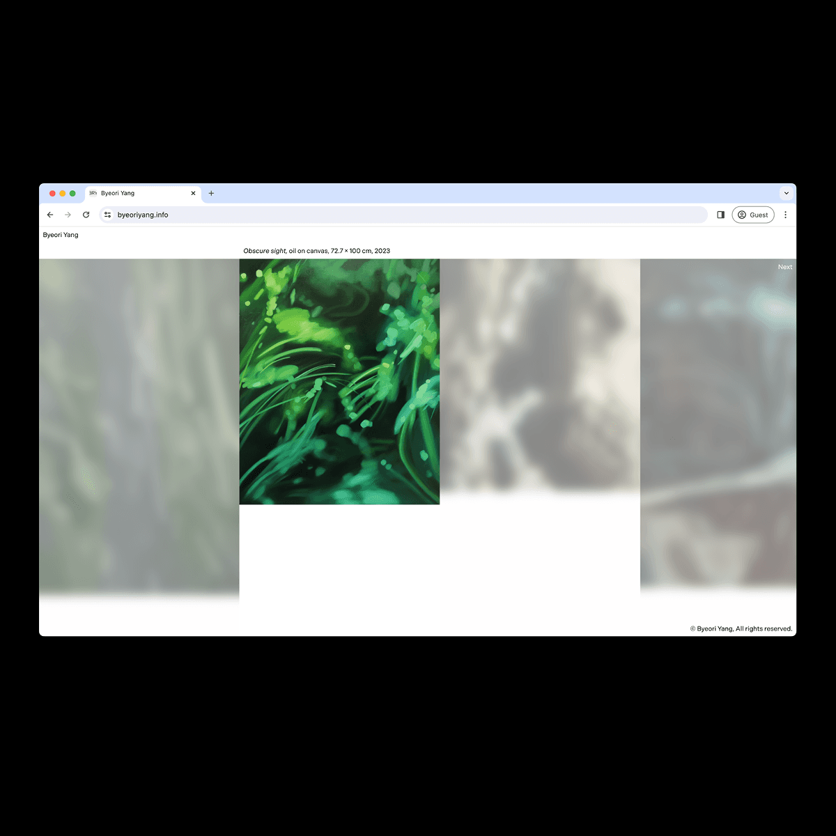 Byeori Yang, Artist Byeori Yang Official Website, Website, 2023