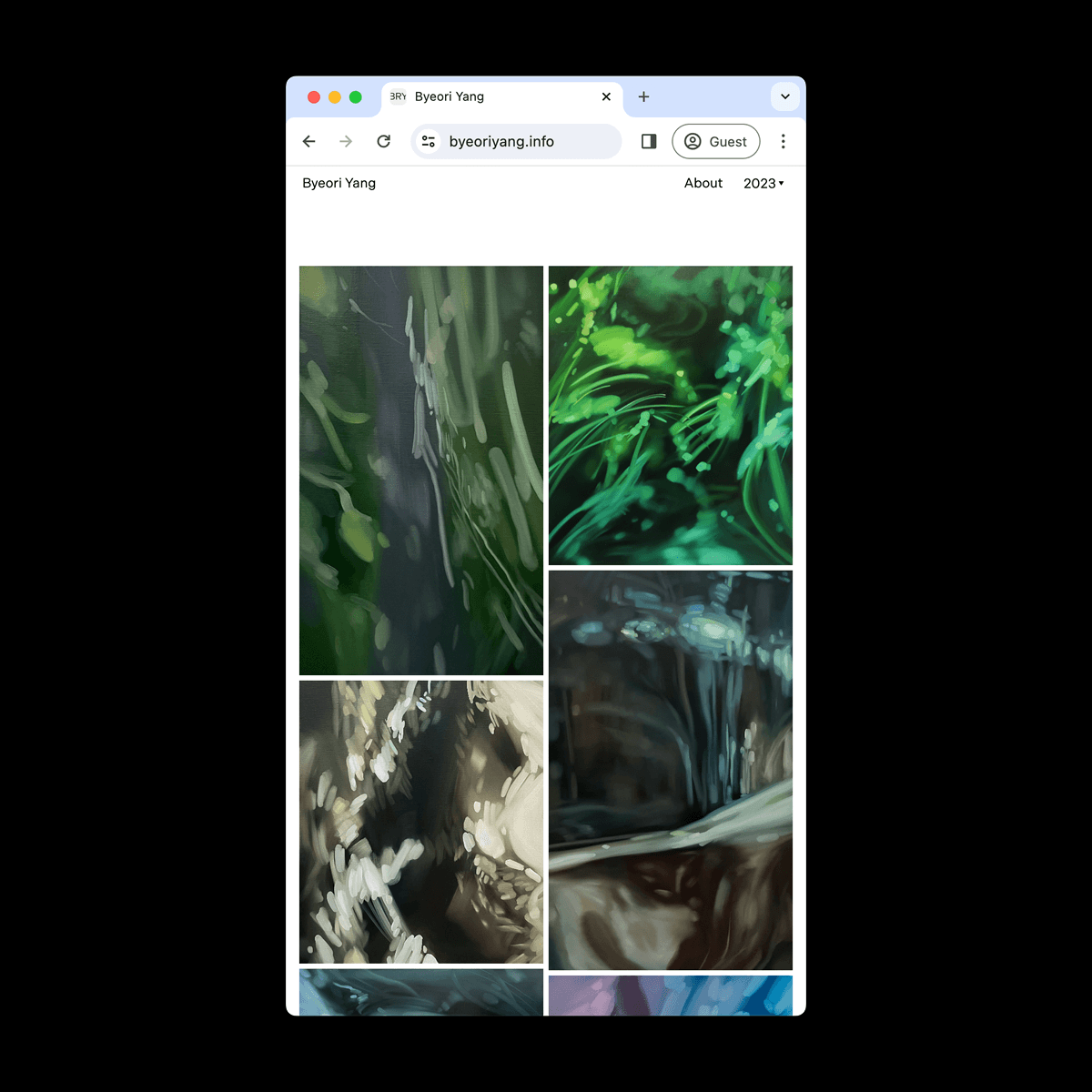 Byeori Yang, Artist Byeori Yang Official Website, Website, 2023